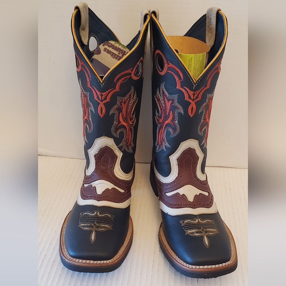 Rodeó men's leather boots  NWB in brown and black with detailing. Size 10